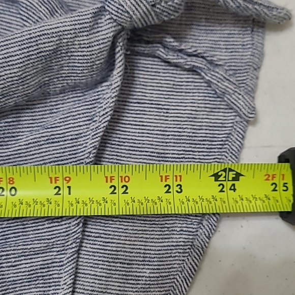 Weatherproof Vintage Striped Washable Linen Blend Top size Large - Picture 8 of 8